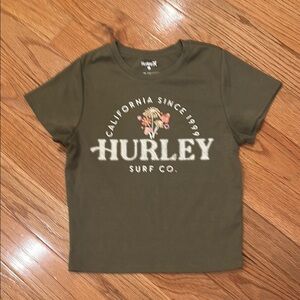 Hurley Tshirt olive green size L